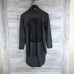 Go Couture Turtleneck High/Low Hem Tunic Sweater